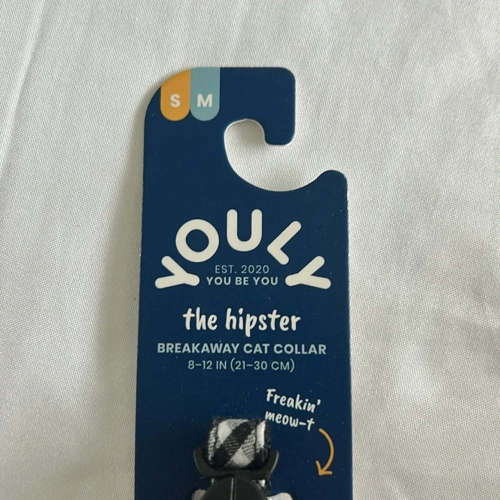 Youly the hipster Black Gingham Bowtie Breakaway Cat Collar (S/M)